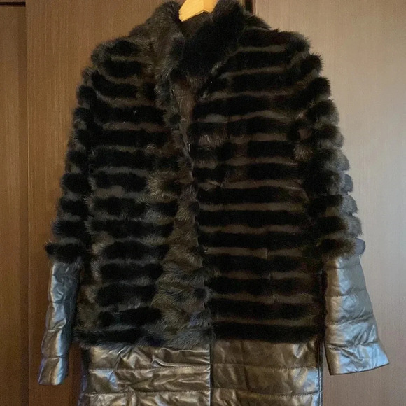 Drmaanco mink fur transformer coat size 4 - Picture 3 of 5